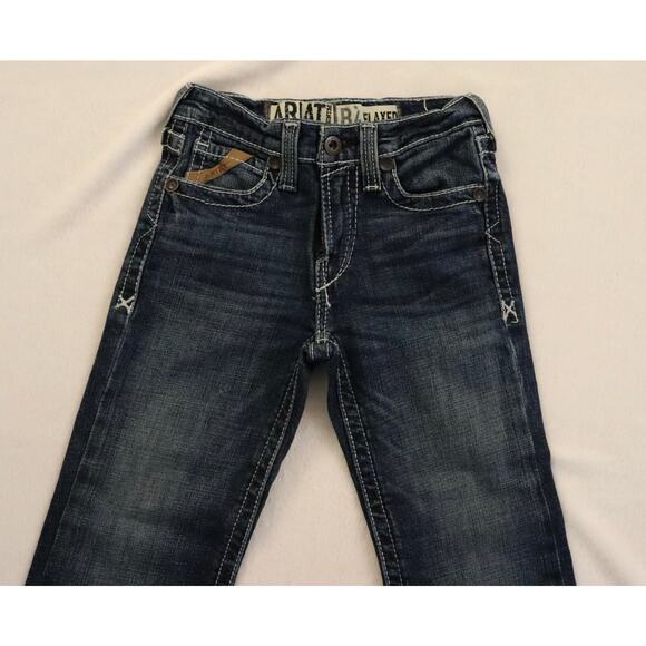 Youth Boys Size 7 Ariat B4 Relaxed Jeans, Denali B4 Hugo Boot Cut - Picture 3 of 10